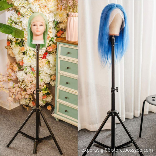 Wig Stand Holder Tripod Stand For Canvas Block Mannequin Head Adjustable For Wig Making Drying Styling Display With Pedals